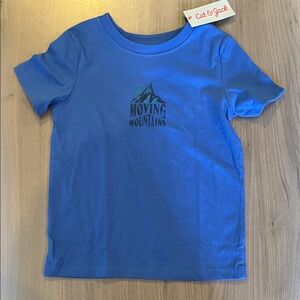 5T Cat & Jack Vibrant Blue Kids Tee new